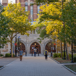 Wall Street leading to Humanities Quad