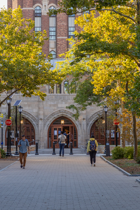 Wall Street leading to Humanities Quad