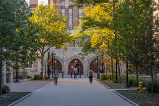 Wall Street leading to Humanities Quad
