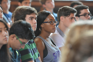 Yale students in auditorium